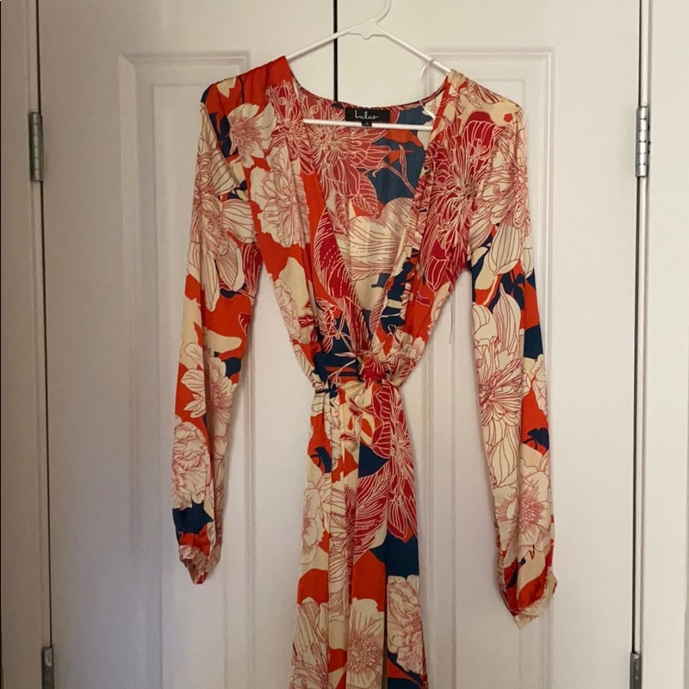 Floral long sleeve maxi dress